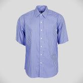 Magnetskjorte kort ærme - 3012 blå tern