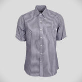 Magnetskjorte kort ærme - 3013 sort tern