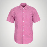 Magnetskjorte kort ærme - 3005 rød tern