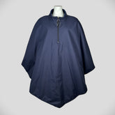 Poncho med krave str. XXL marine