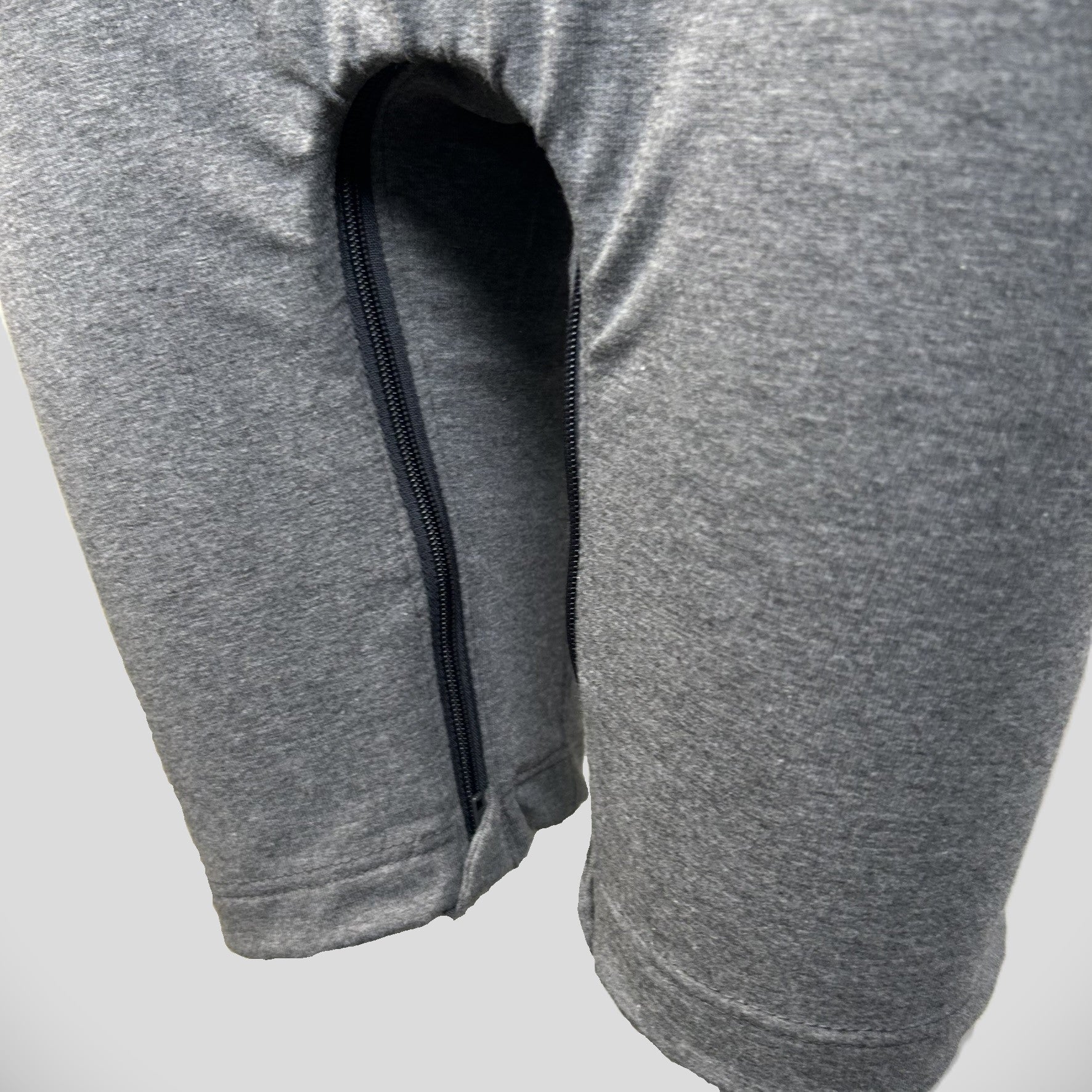 Bodystocking med lynlåse - Grå
