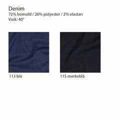 Bukser med skrå GG (gennemgående lynlåse)