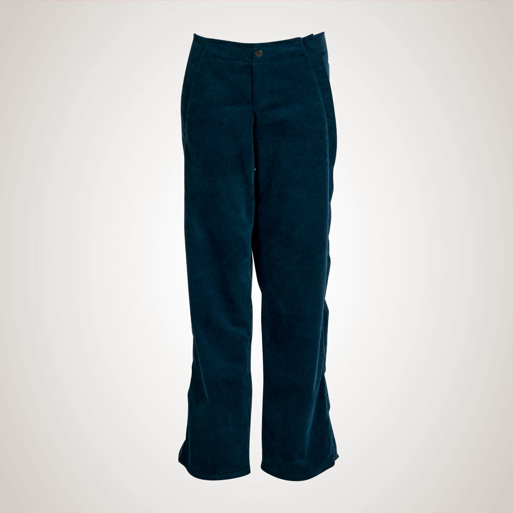 Bukser med skrå GG (gennemgående lynlåse)