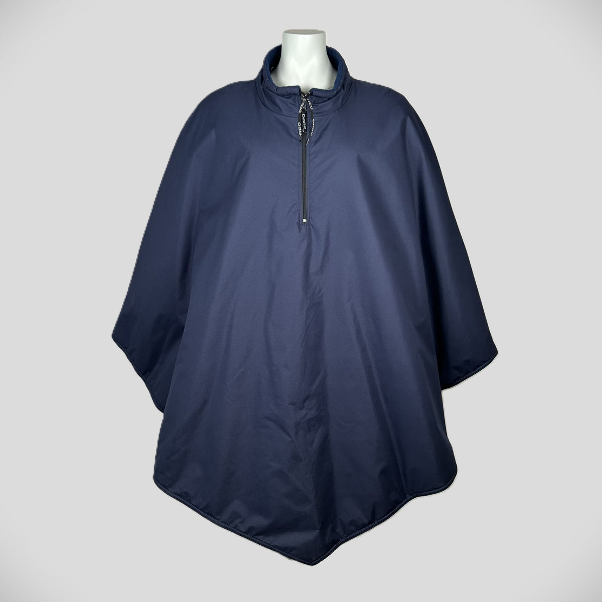 Poncho med krave str. XXL marine